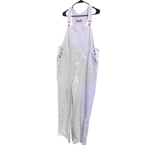 LondonJean white SZ XL Wide leg Overalls RARE - Picture 1 of 8